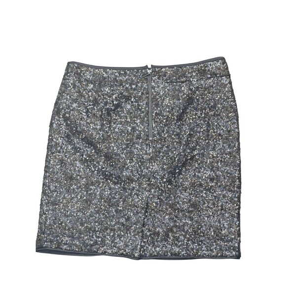 Cache sequined womens short skirt new size 8 pewter - Picture 4 of 7